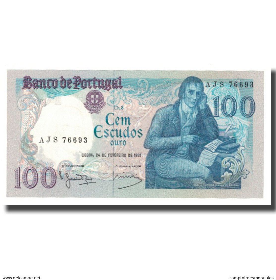Billet, Portugal, 100 Escudos, 1980-1985, 1981-02-24, KM:178b, NEUF - Portugal