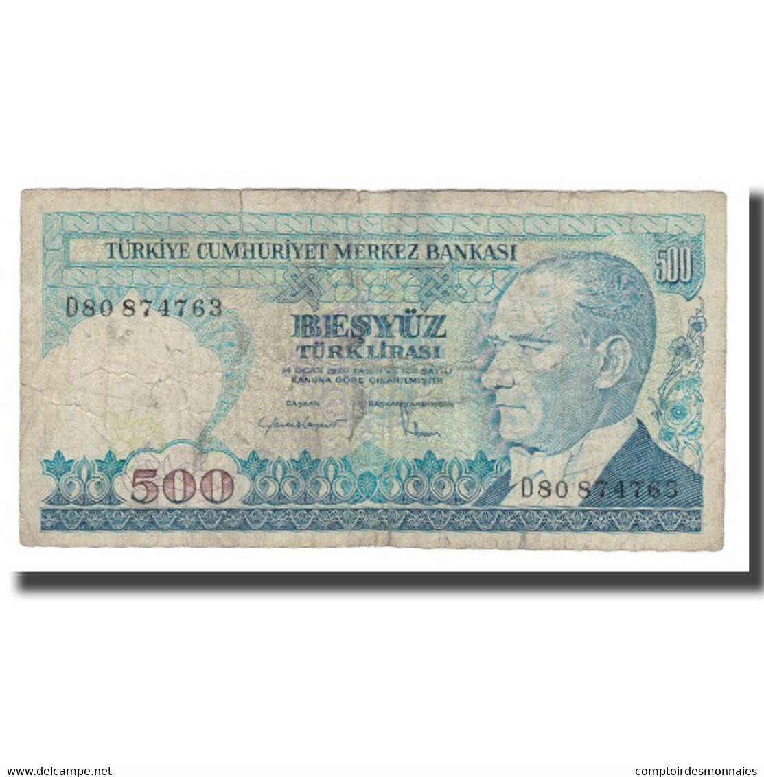 Billet, Turquie, 500 Lira, 1970, 1970-01-14, KM:195, B - Turquie