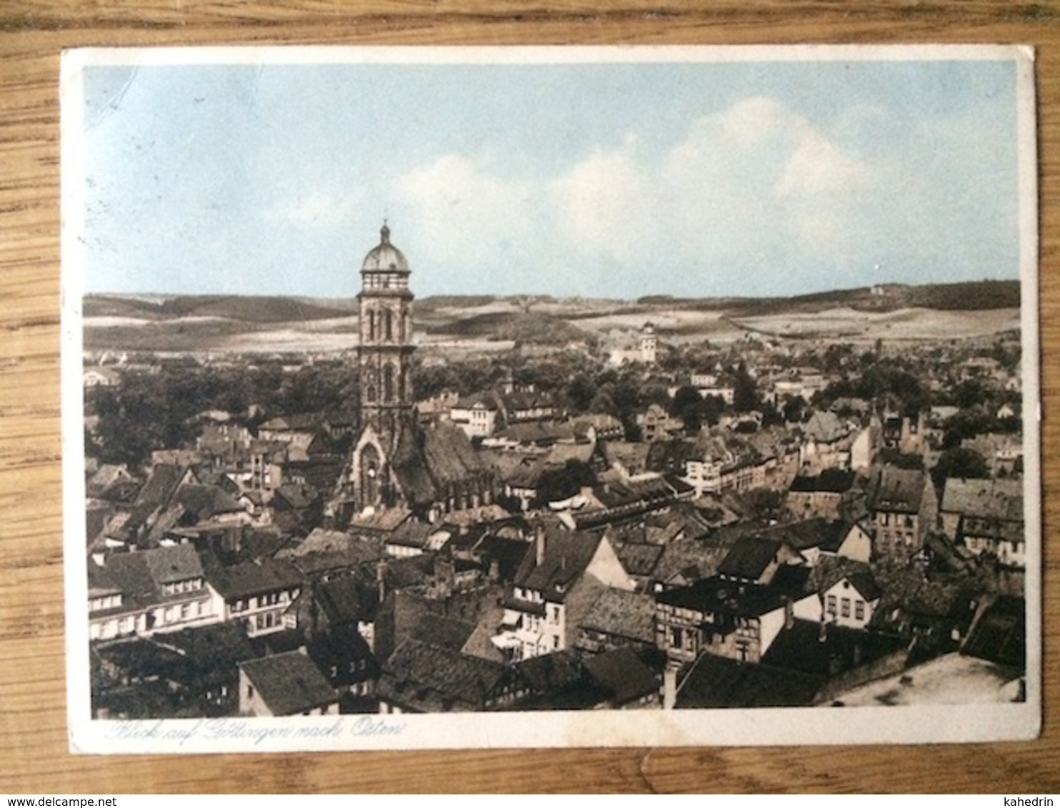 1931 Blick Auf Göttingen Nach Osten, Kupfertiefdruck Kunstpostkarte - Goettingen