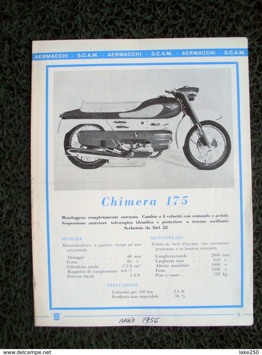 PUBBLICITA' MOTO AERMACCHI - Motores