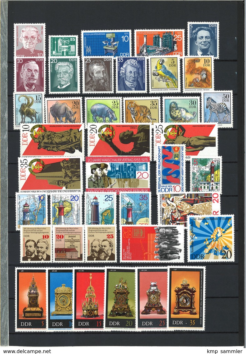 DDR 1975 Lot Postfrische Ausgaben - Ungebraucht