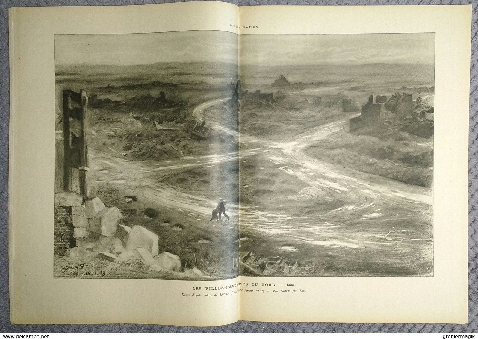 L'Illustration 3962 8 février 1919 Wilson/Faux Rodin/Louis Barthou/Maroc Tafilalet/Le comité des forges/Roosvelt/Lille