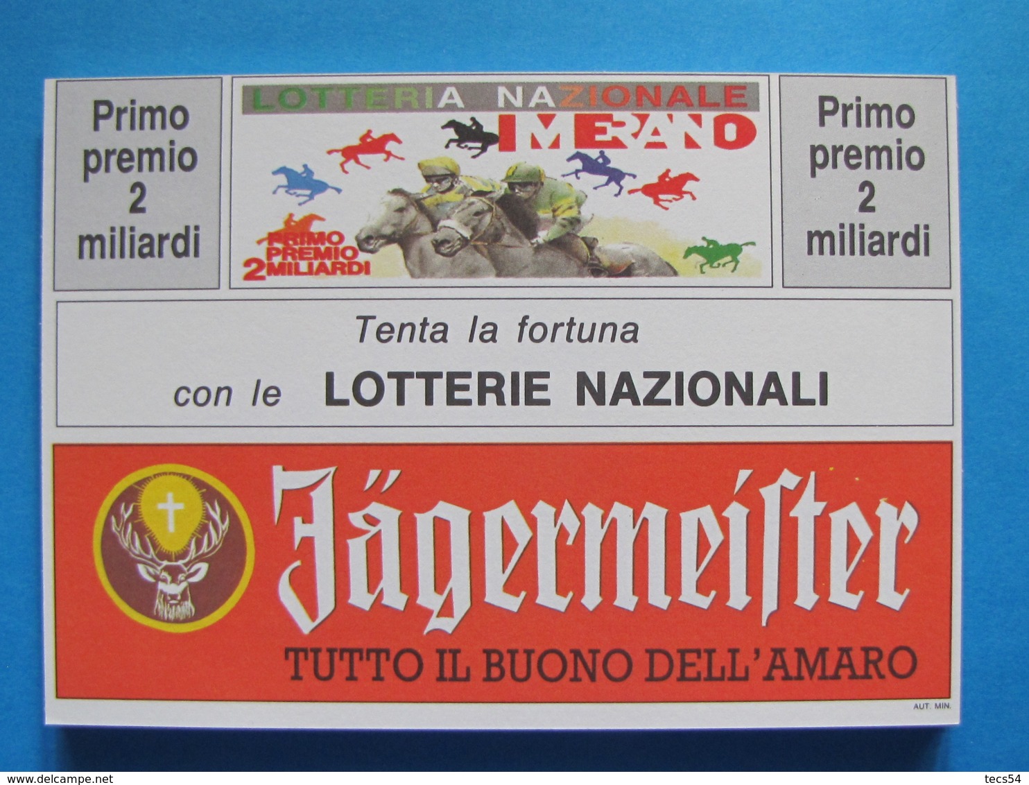 CARTOLINA LOTTERIA NAZIONALE MERANO 1992 - Biglietti Della Lotteria