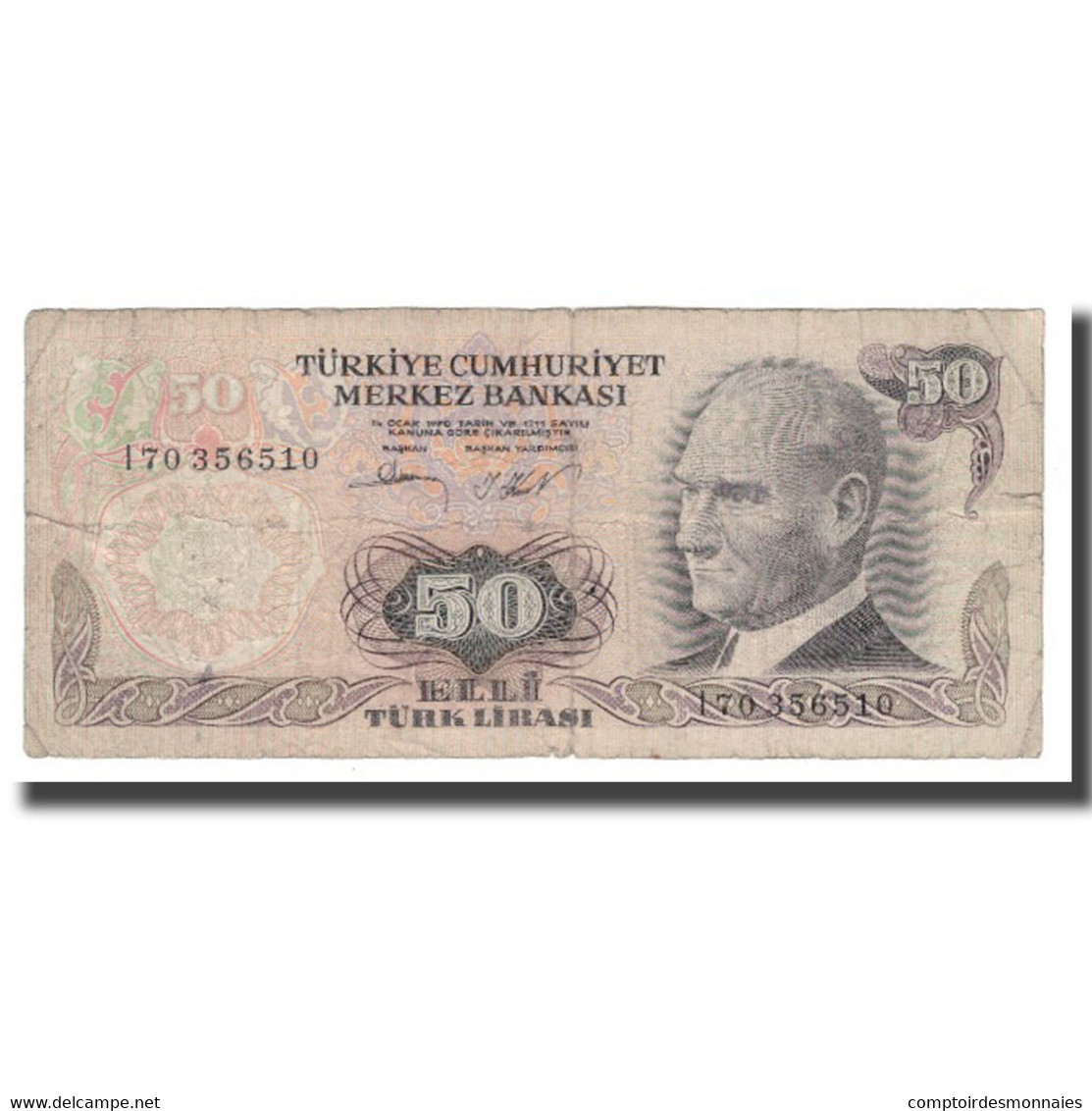 Billet, Turquie, 50 Lira, 1970, 1970-01-14, KM:188, B+ - Turquie