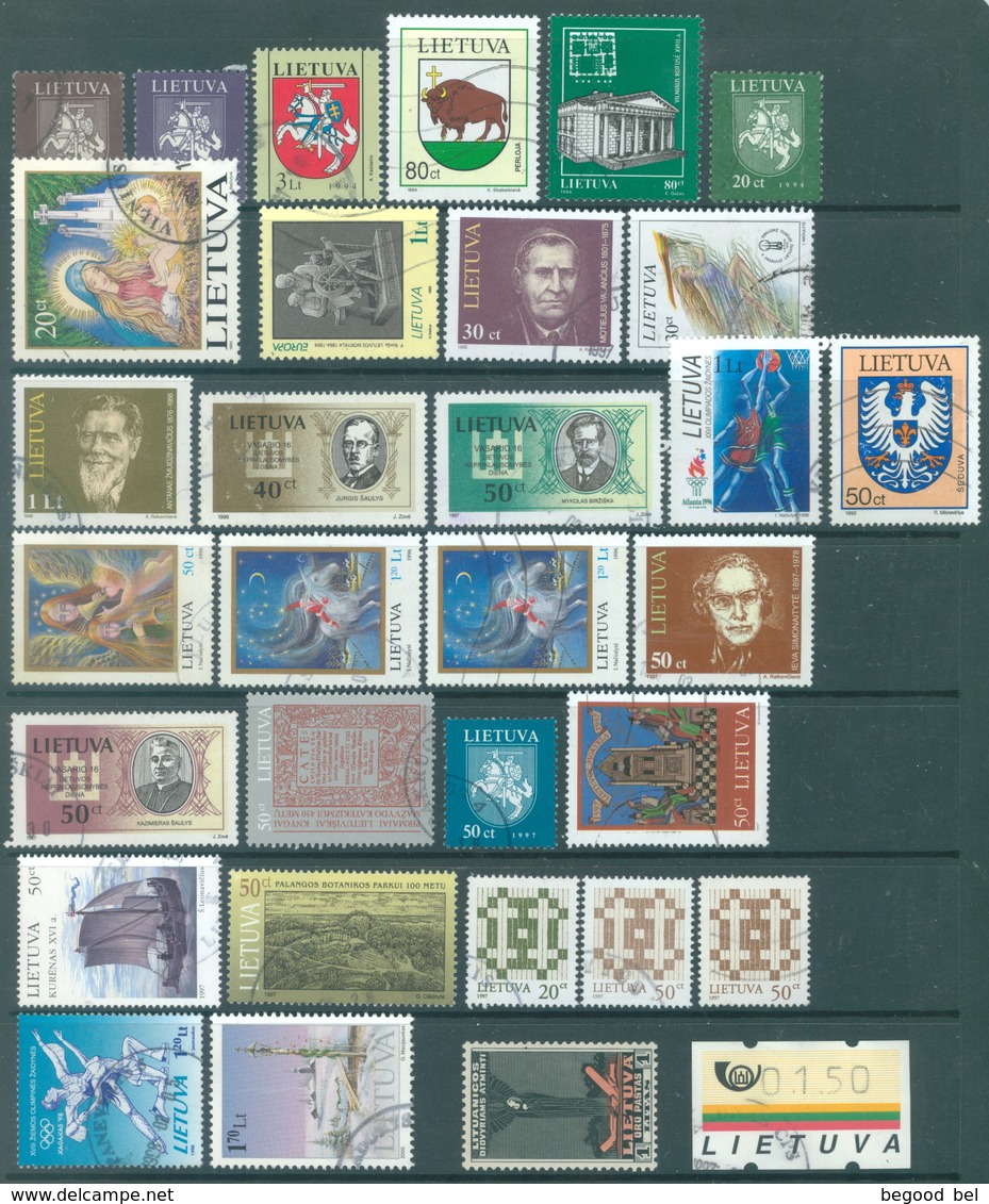 LIETUVA  -  USED/OBLIT. FROM 1991-2000  - SMALL COLLECTION - ACCUMULATION - Lot 19193 SEE SCANS - QUOTATION 124.10 EUR ! - Lituanie