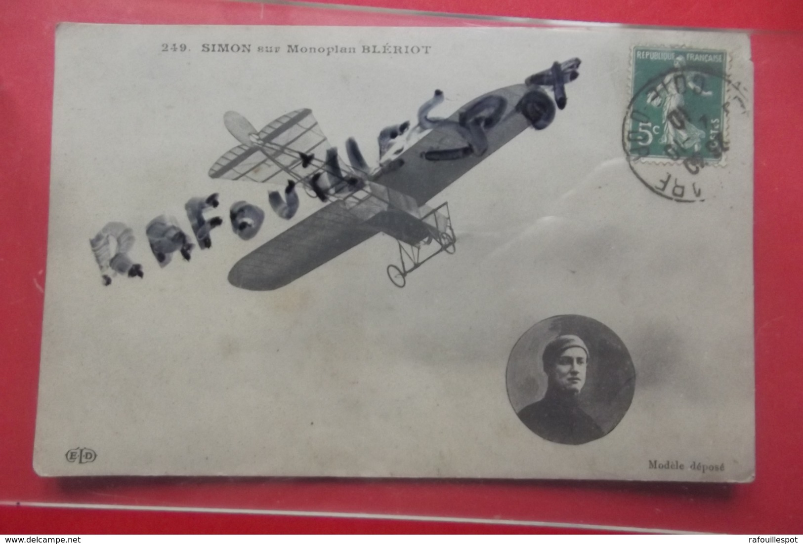 Cp Simon Sur Monoplan Bleriot - 1914-1918: 1st War