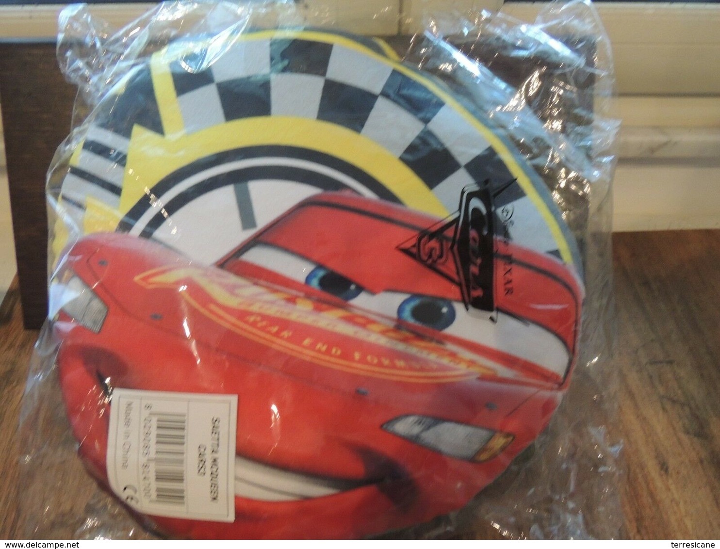 CUSCINO PORTAOGGETTI CARS 3 SAETTA MCQUEEN DISNEY PIXAR NUOVO 4G - Altri & Non Classificati