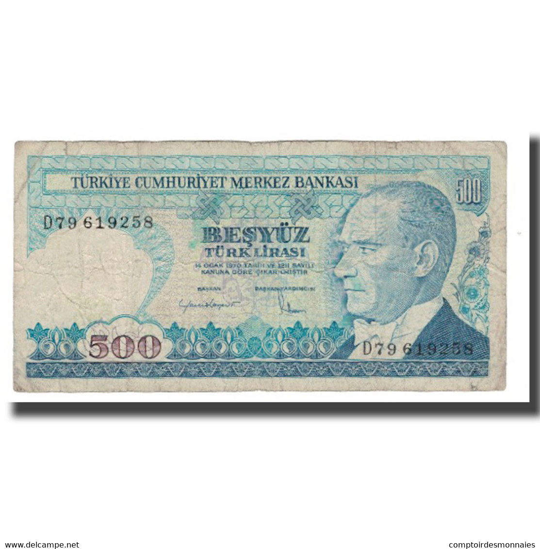 Billet, Turquie, 500 Lira, 1970, 1970-01-14, KM:195, B+ - Turquie