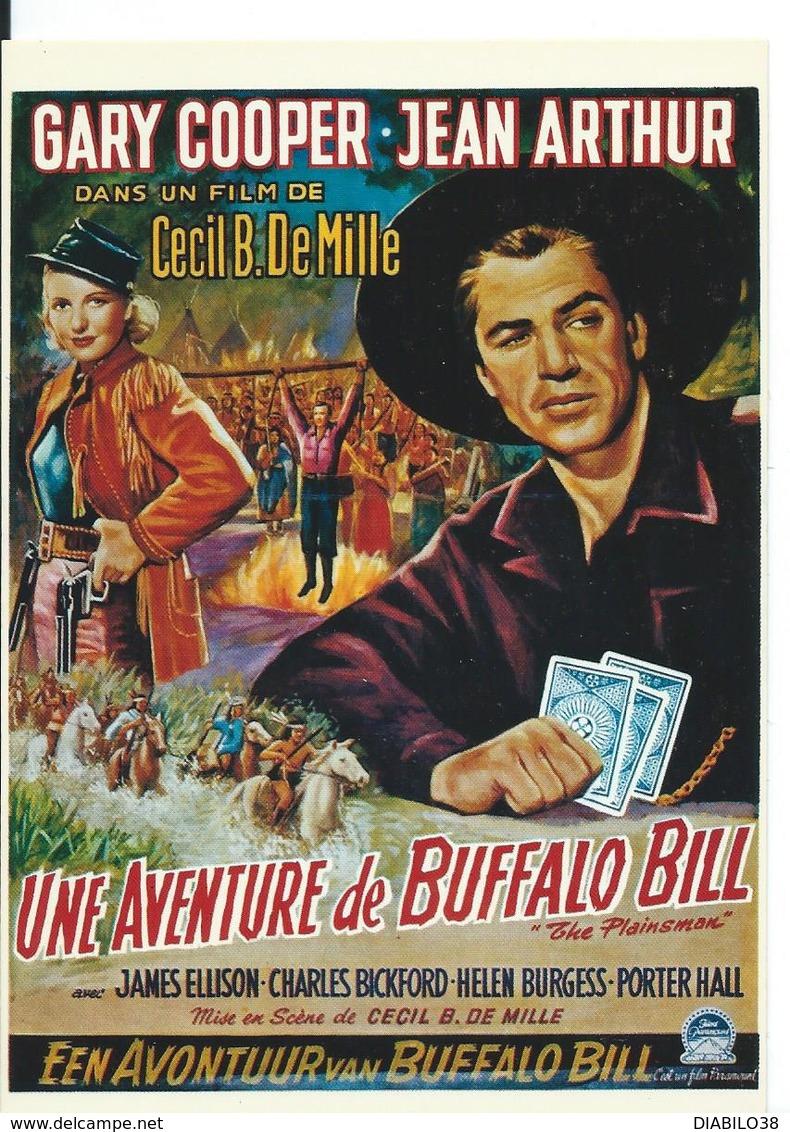 CARTE D 'AFFICHE DE CINÉMA  ///   (  UNE  AVENTURE DE BUFFALO BILL ) - Posters On Cards