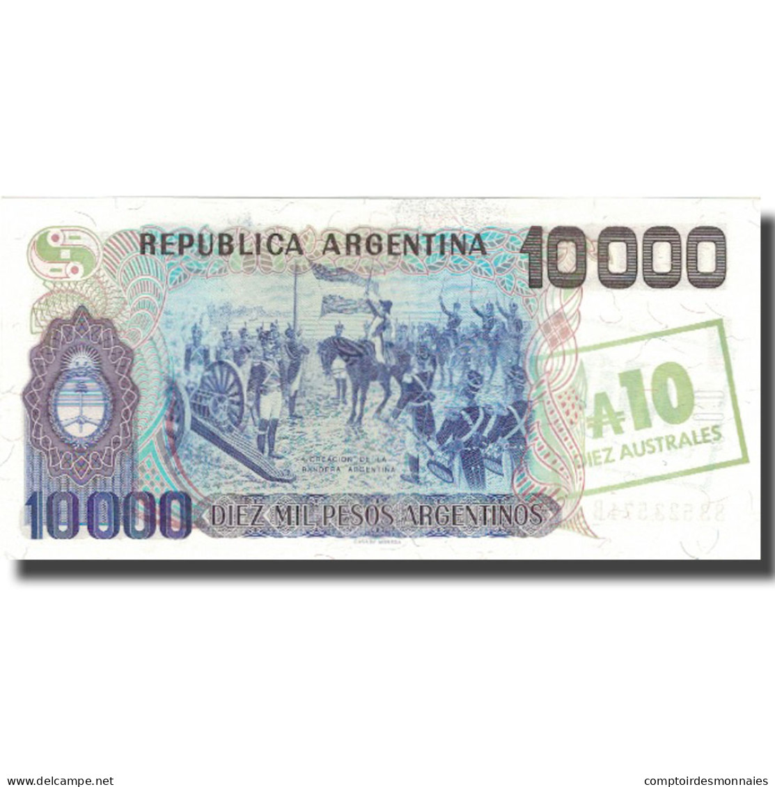 Billet, Argentine, 10 Australes, KM:322b, SPL+ - Argentina