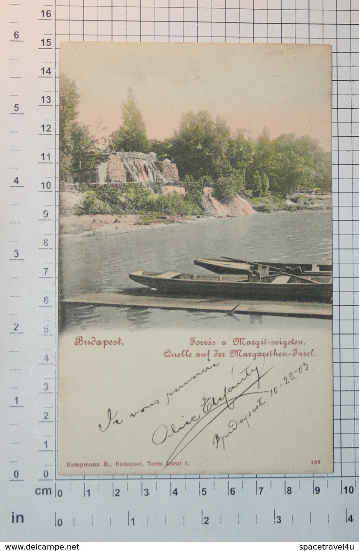 HUNGARY (then Austria-Hungary) - BUDAPEST, Margit-sziget (Margaret Island, 1903.)  - Vintage POSTCARD - (APAT2-86) - Hungary