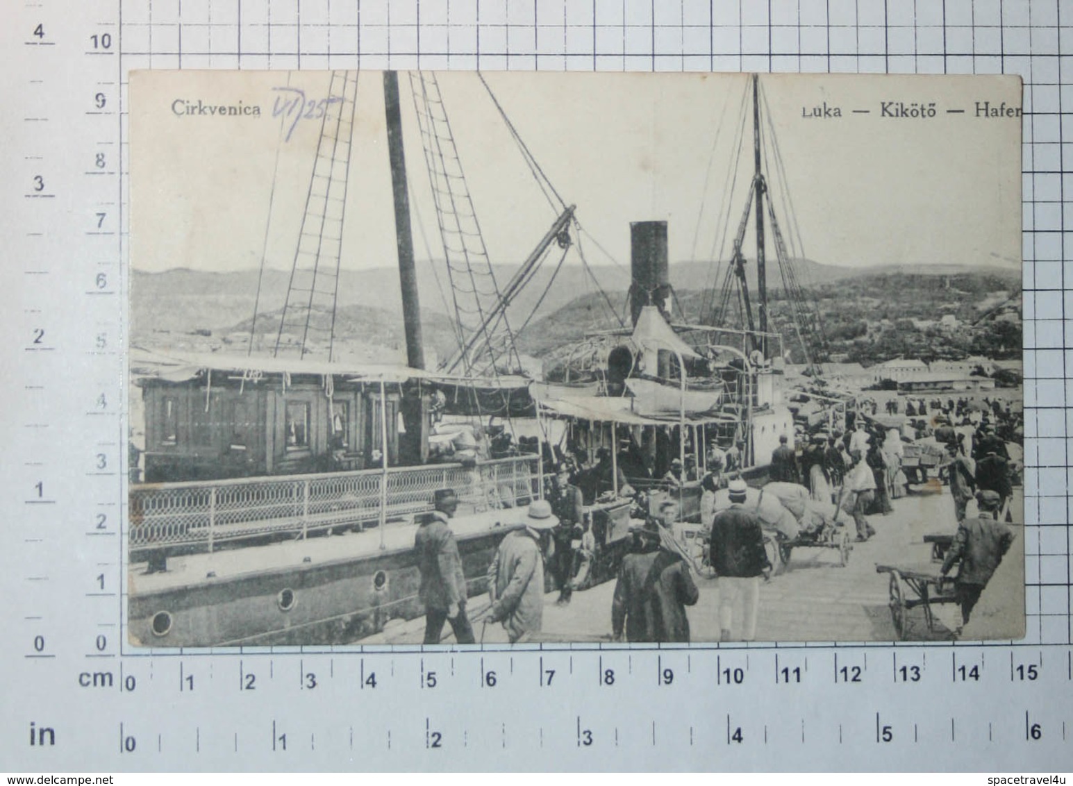 CROATIA (than Austria-Hungary) - CRIKVENICA, Port, 1913.  - Vintage Photo POSTCARD - (APAT2-85) - Kroatien