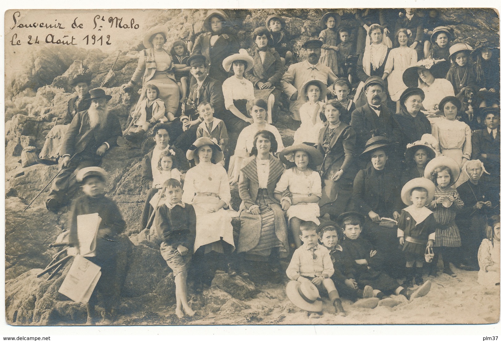 SAINT MALO  - Carte Photo De Groupe, 1912 - Photo A. Boyer - Saint Malo