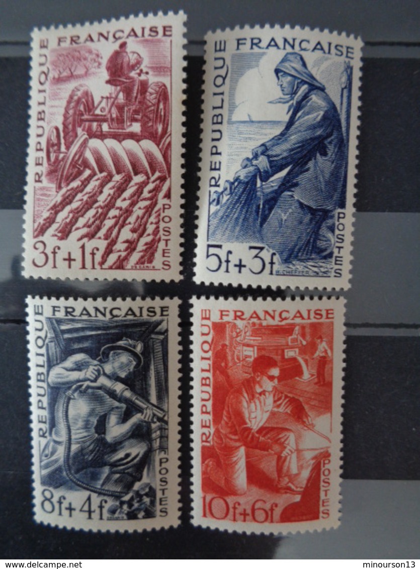 1949 CERES N° 823 à 826 ** - SERIE DES METIERS - Unused Stamps