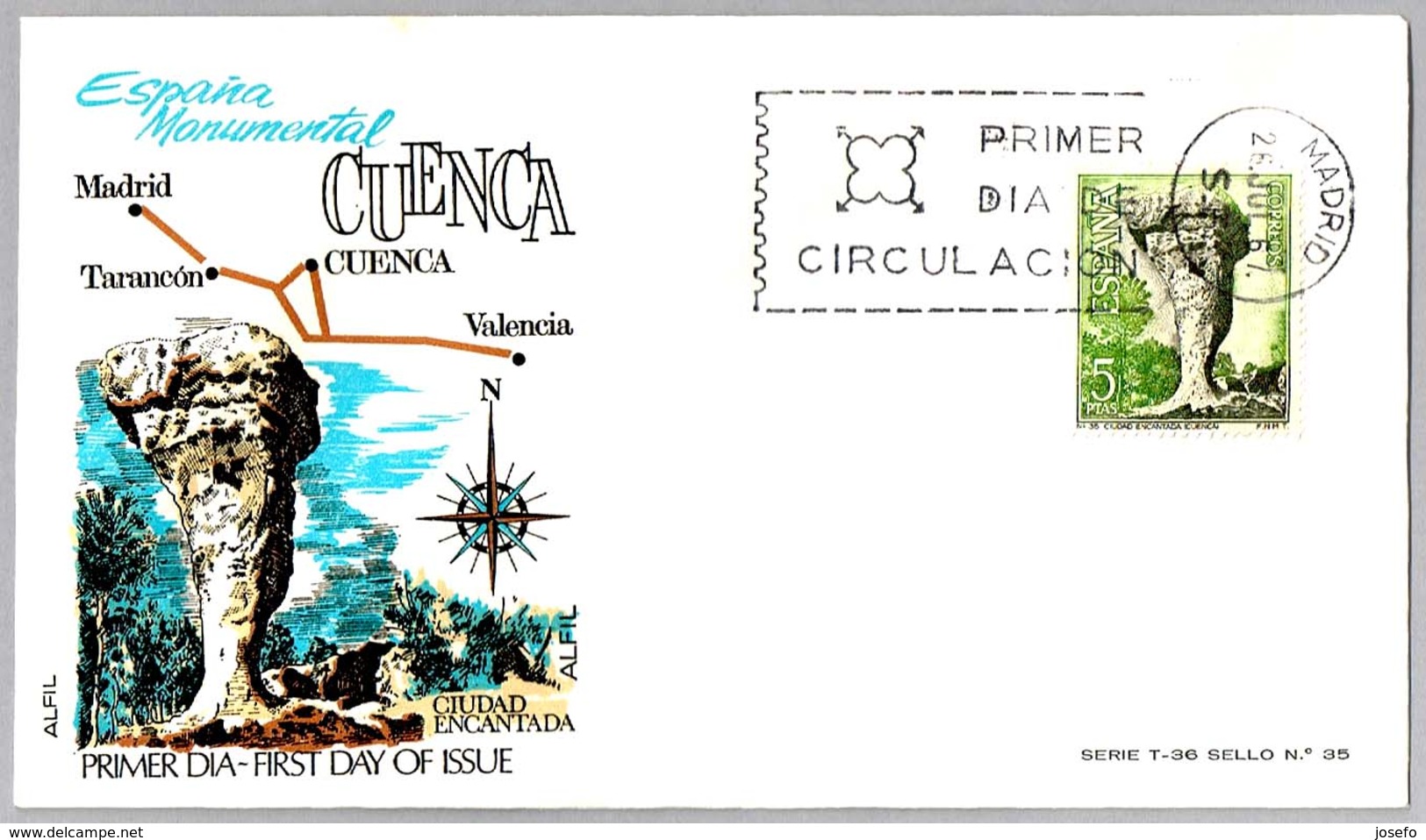 TURISMO - CIUDAD ENCANTADA - CUENCA. SPD/FDC Madrid 1967 - Otros & Sin Clasificación