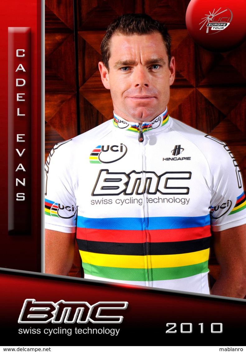 CARTE CYCLISME CADEL EVANS TEAM BMC BUSTE 2010 - Radsport