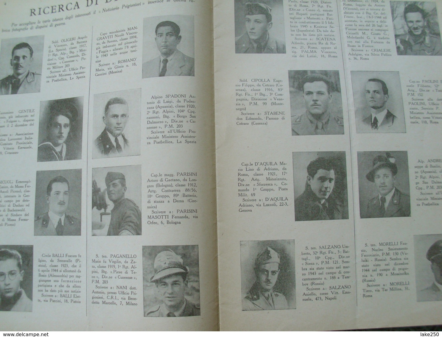 OPUSCOLO NOTIZIARIO PRIGIONIERI 1946 - Guerra 1939-45