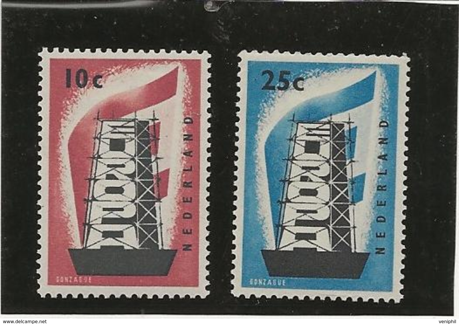 PAYS BAS - EUROPA 1956 -- N° 659 - 660 NEUF CHARNIERE - COTE :65 € - Unused Stamps