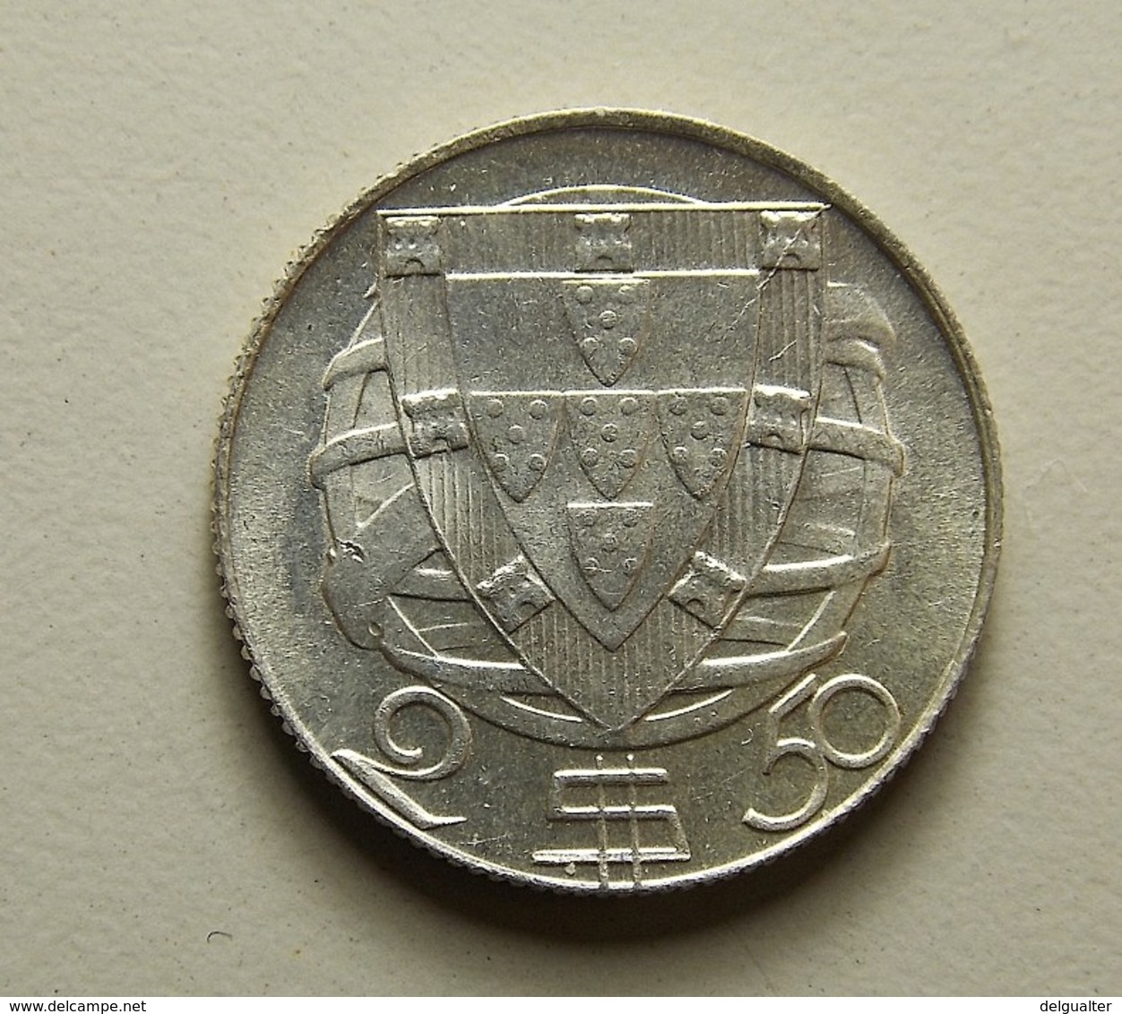 Portugal 2 1/2 Escudos 1951 Silver - Portogallo