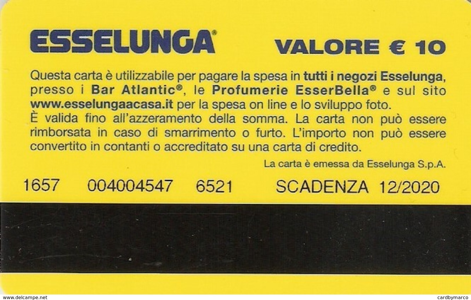 *ITALIA - ESSELUNGA - GIFT CARD (12/2020)* - Gift Cards