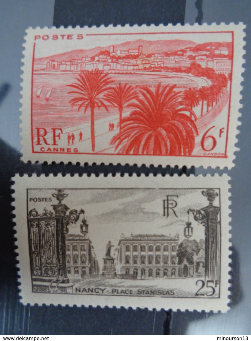 1947 CERES N° 777 & 778 ** - CANNES ET NANCY - Unused Stamps