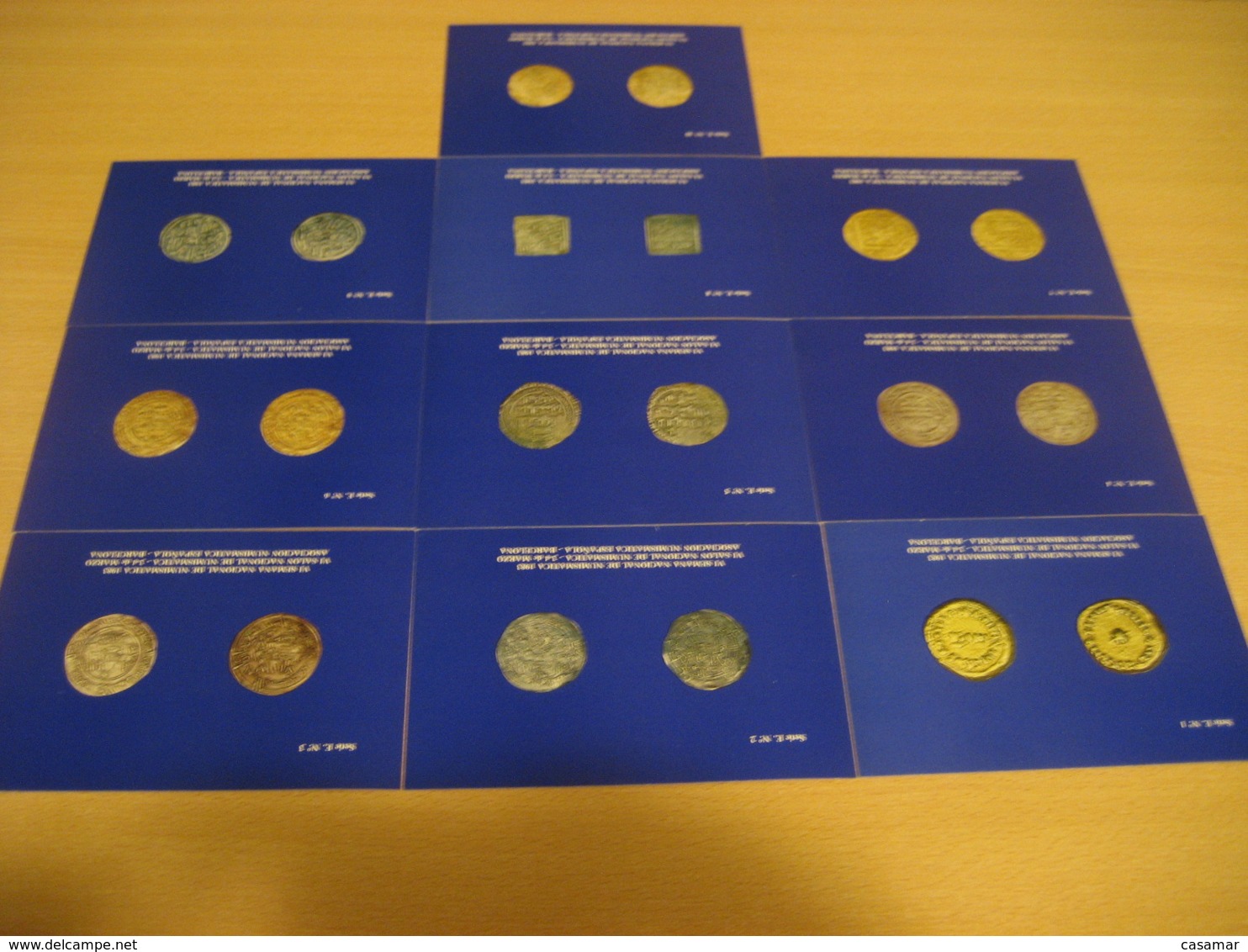 BARCELONA 1983 Semana Numismatica Cancel 10 Set Post Card Monedas Moneda SPAIN Coin Coins Numismatics Numismatique - Münzen