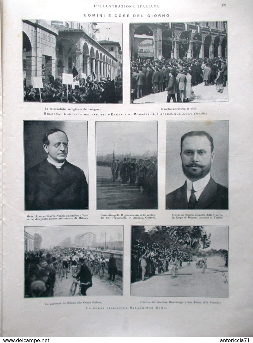 L'Illustrazione Italiana 20 Marzo 1921 Parenzo Occupazione Reno Spalato Madrid - Altri & Non Classificati