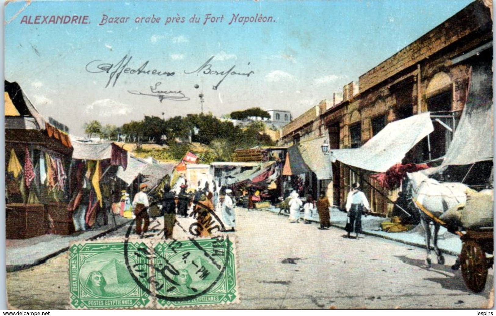 AFRIQUE - EGYPTE - Alexandria  Bazar  Crabe Près Du Fort - état - Alexandrië