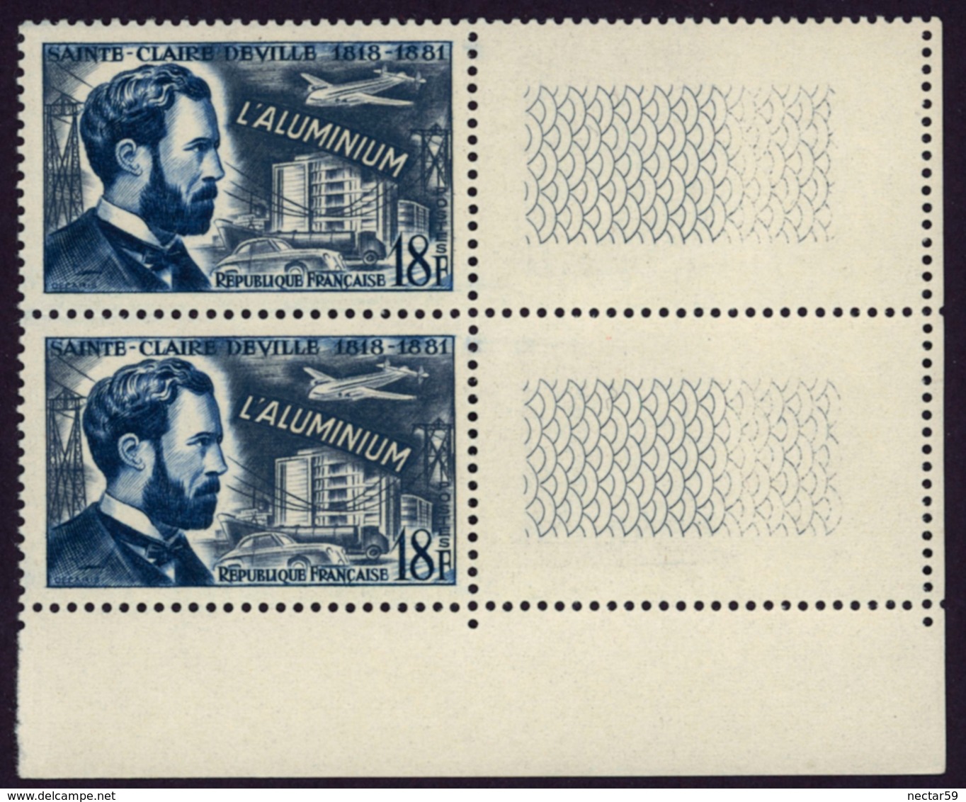 France 1955 Yt 1015 L'aluminium Sainte-Claire Deville MNH**, Ingénieur, Chimiste - Neufs