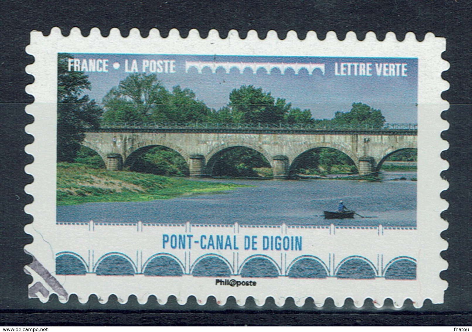 France, Navigable Aqueduc In Digoin, 2017, VFU Self-adhesive - Used Stamps