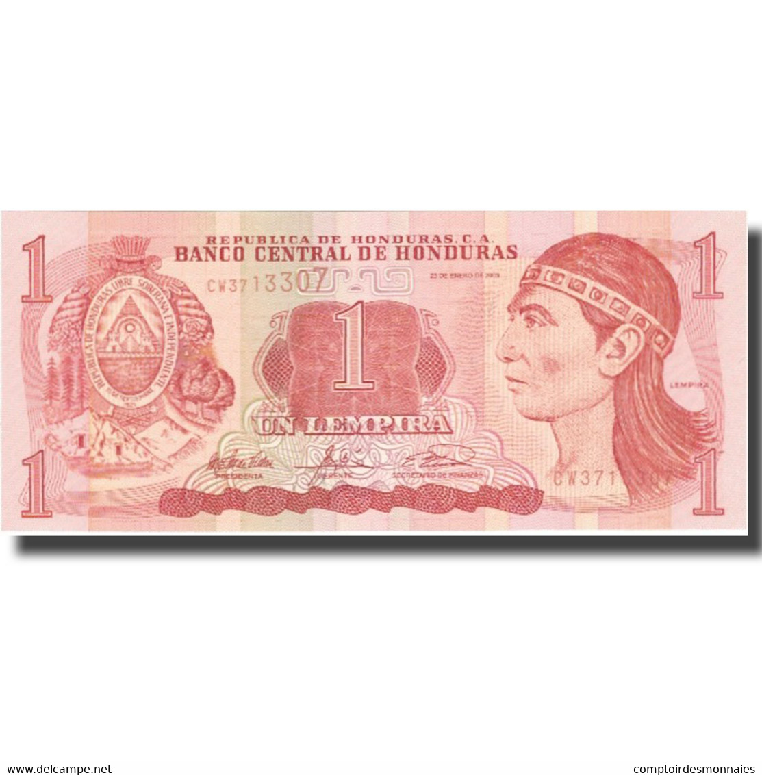 Billet, Honduras, 1 Lempira, 2003, 2003-01-23, KM:84c, SPL+ - Honduras