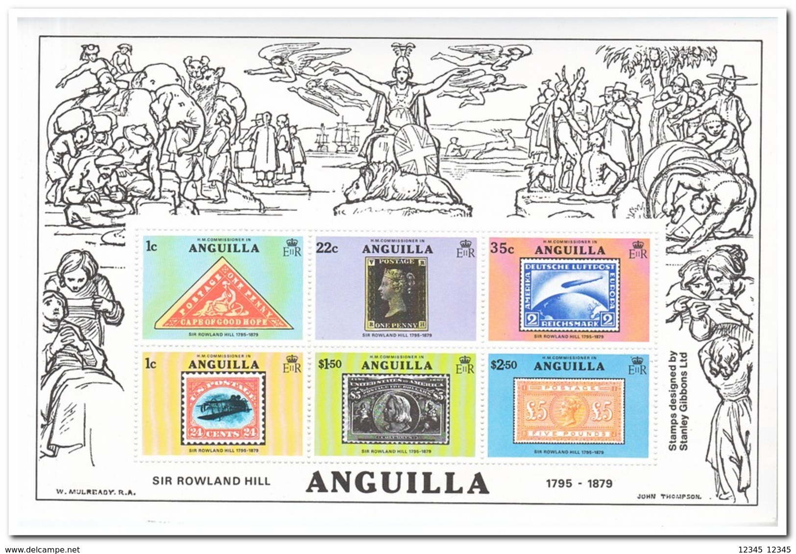 Anguilla 1979, Postfris MNH, 100th Anniversary Of Death Of Rowland Hill, Stamp On Stamp - Anguilla (1968-...)