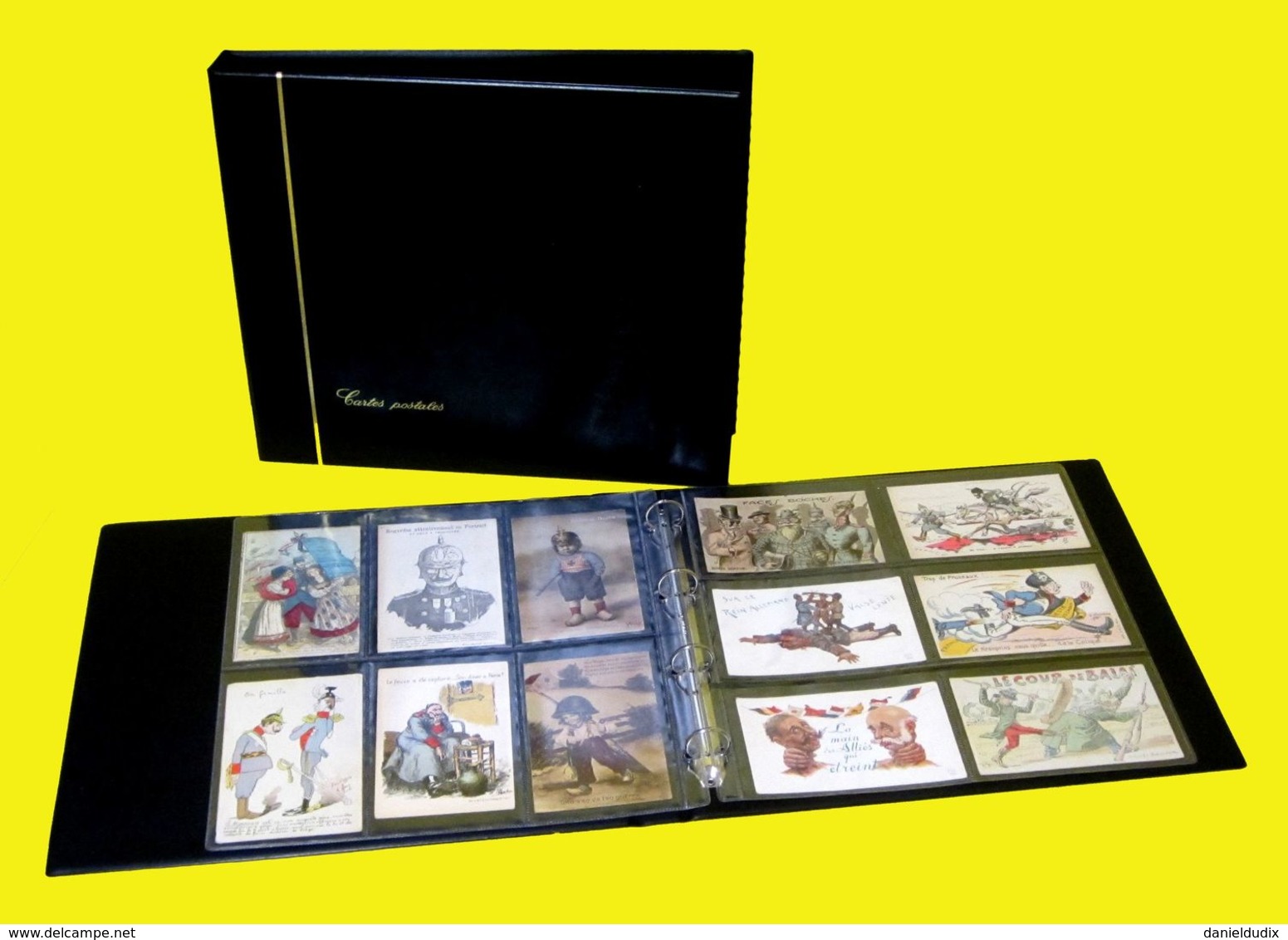 CLASSEUR ALBUM SAFE NOIR + 25 FEUILLES TRANSPARENTES POUR 300 CARTES POSTALES ANCIENNES OU AUTRES - 6 CASES - Ohne Zuordnung