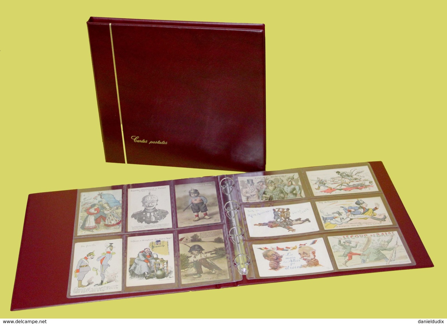 CLASSEUR ALBUM SAFE BORDEAUX POUR CARTES POSTALES OU AUTRES VENDU SANS FEUILLES - Unclassified