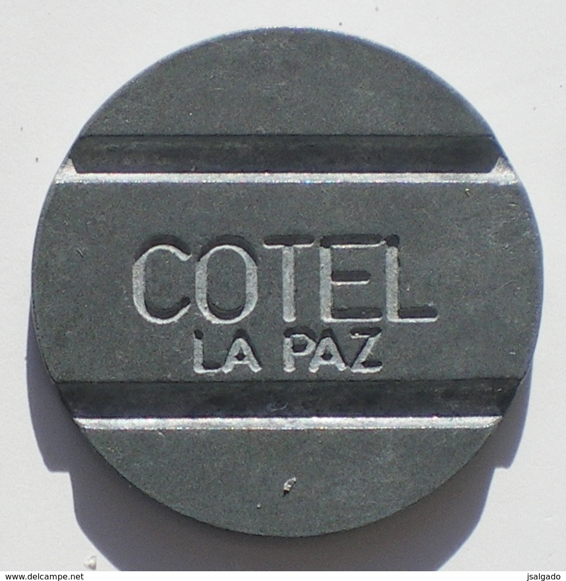 Bolivia Telephone Token  COTEL LA PAZ  F Inside Triangle 1988 - Monetari / Di Necessità