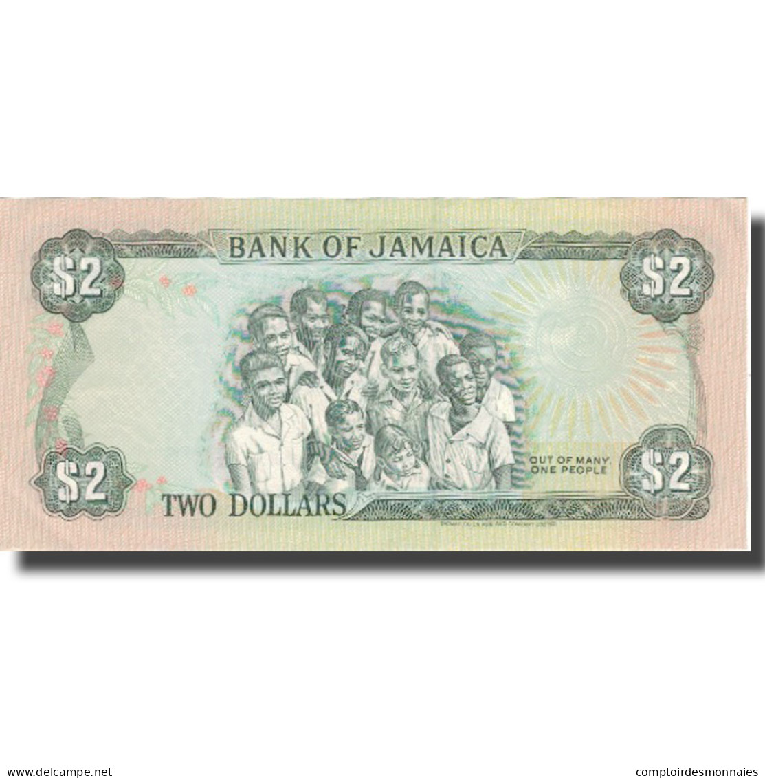 Billet, Jamaica, 2 Dollars, 1992, 1992-05-29, KM:69d, SPL+ - Jamaique
