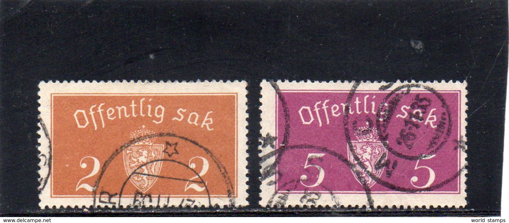 NORVEGE 1933-7 O FORMAT 35x19.5 - Oblitérés