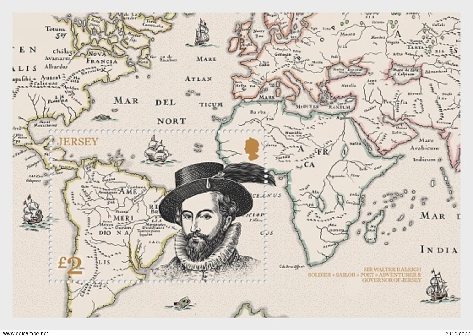 Jersey 2019 - Sir Walter Raleigh, Governor Of Jersey 1600-1603 Sheet Mnh - Jersey