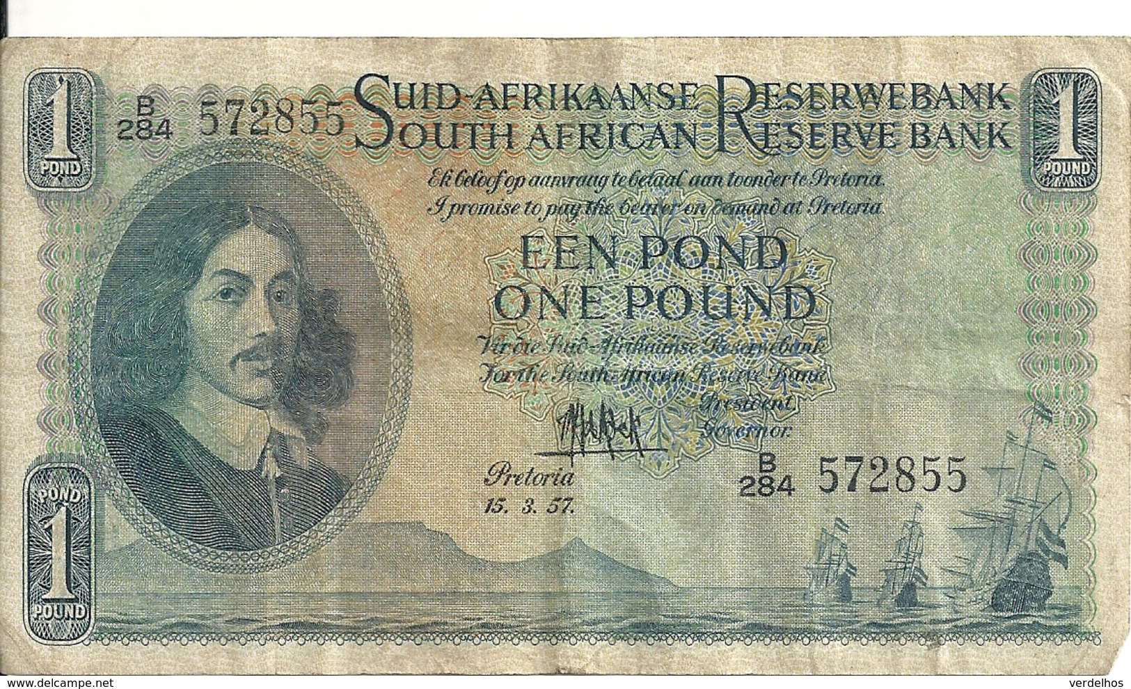 AFRIQUE DU SUD 1 RAND 1957 VF P 93 E - Afrique Du Sud