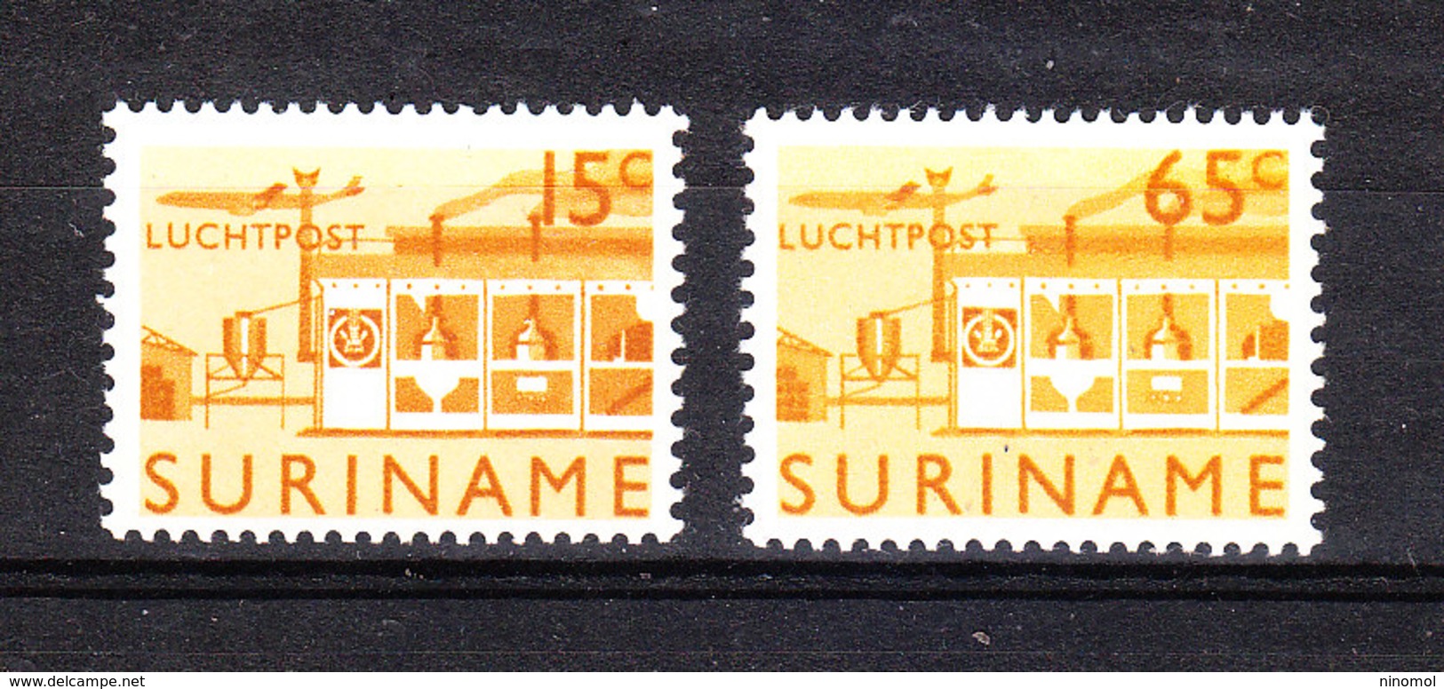 Surinam  - 1965. Aereoplano Sopra La Birreria. The Two Stamps Of Ordinary Series. Plane On Brewery. MNH - Birre