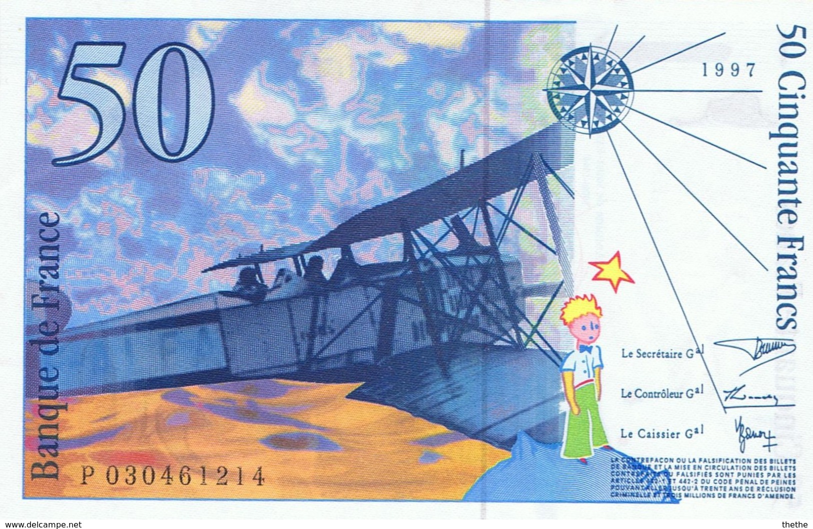 FRANCE - Billet 50 Francs Saint-Exupéry  1997 - Neuf - 50 F 1992-1999 ''St Exupéry''