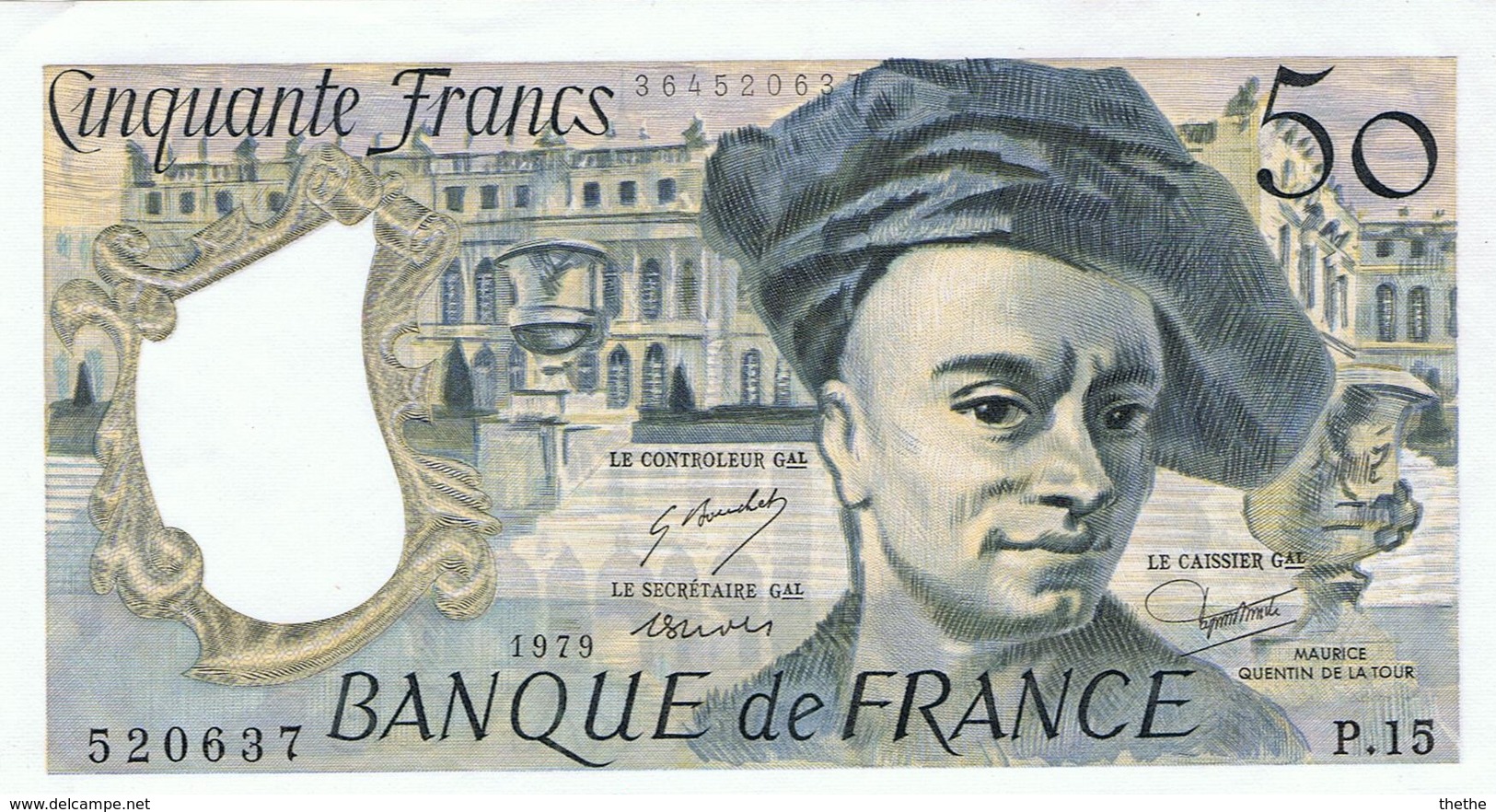 France - Billet 50 Francs Maurice Quentin De La Tour 1979 - 50 F 1976-1992 ''Quentin De La Tour''