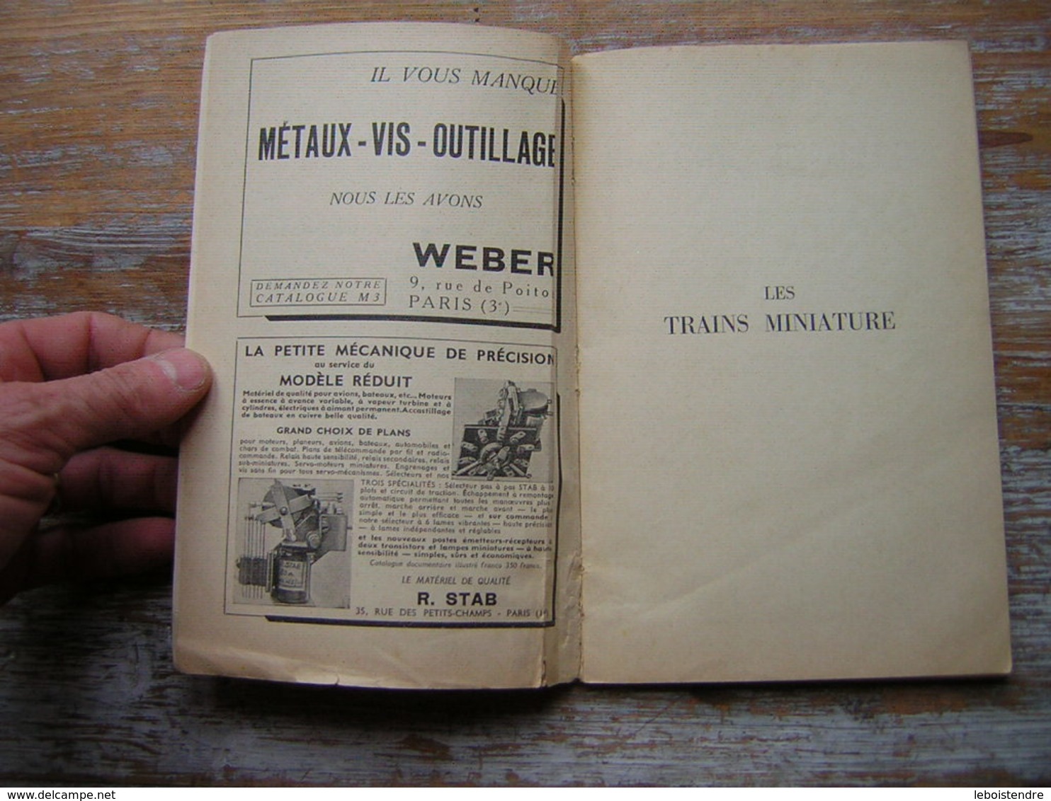 GEO MOUSSERON  LES TRAINS MINIATURE 3 éme EDITION TECHNIQUE & VULGARISATION PARIS 1959
