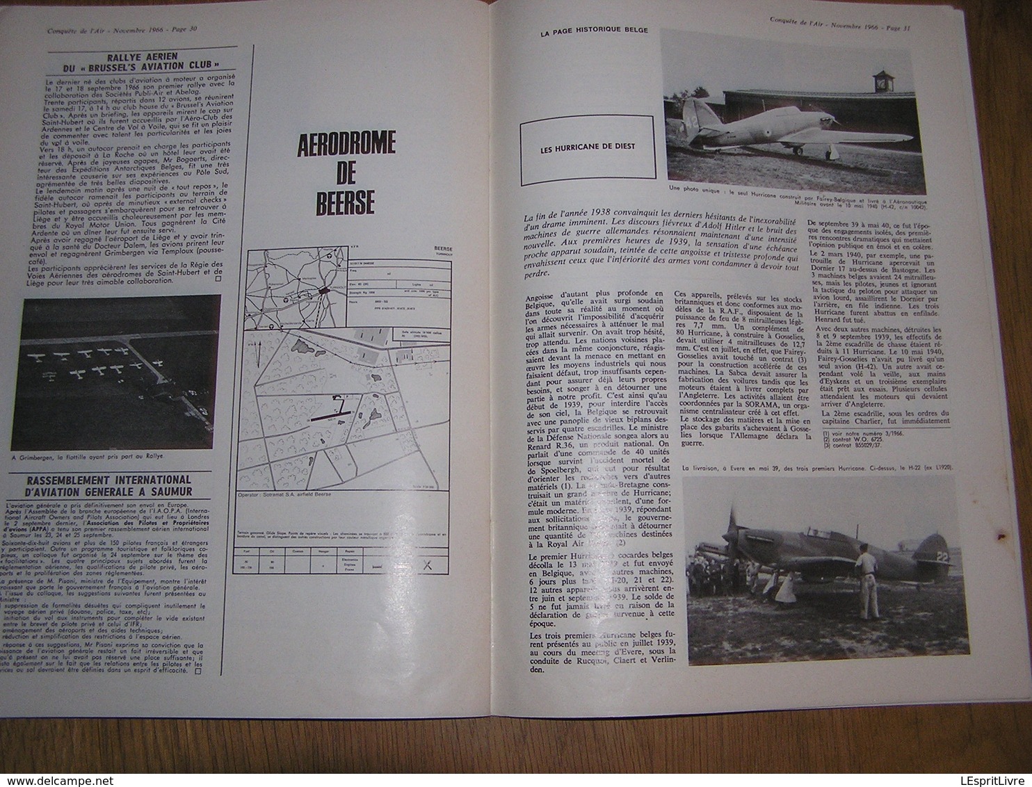 LA CONQUÊTE DE L'AIR Novembre 1966 Aviation Belge Avion C-130 Hercules Hurricane Diest B.A.C. Usine Aircraft Cessna 337