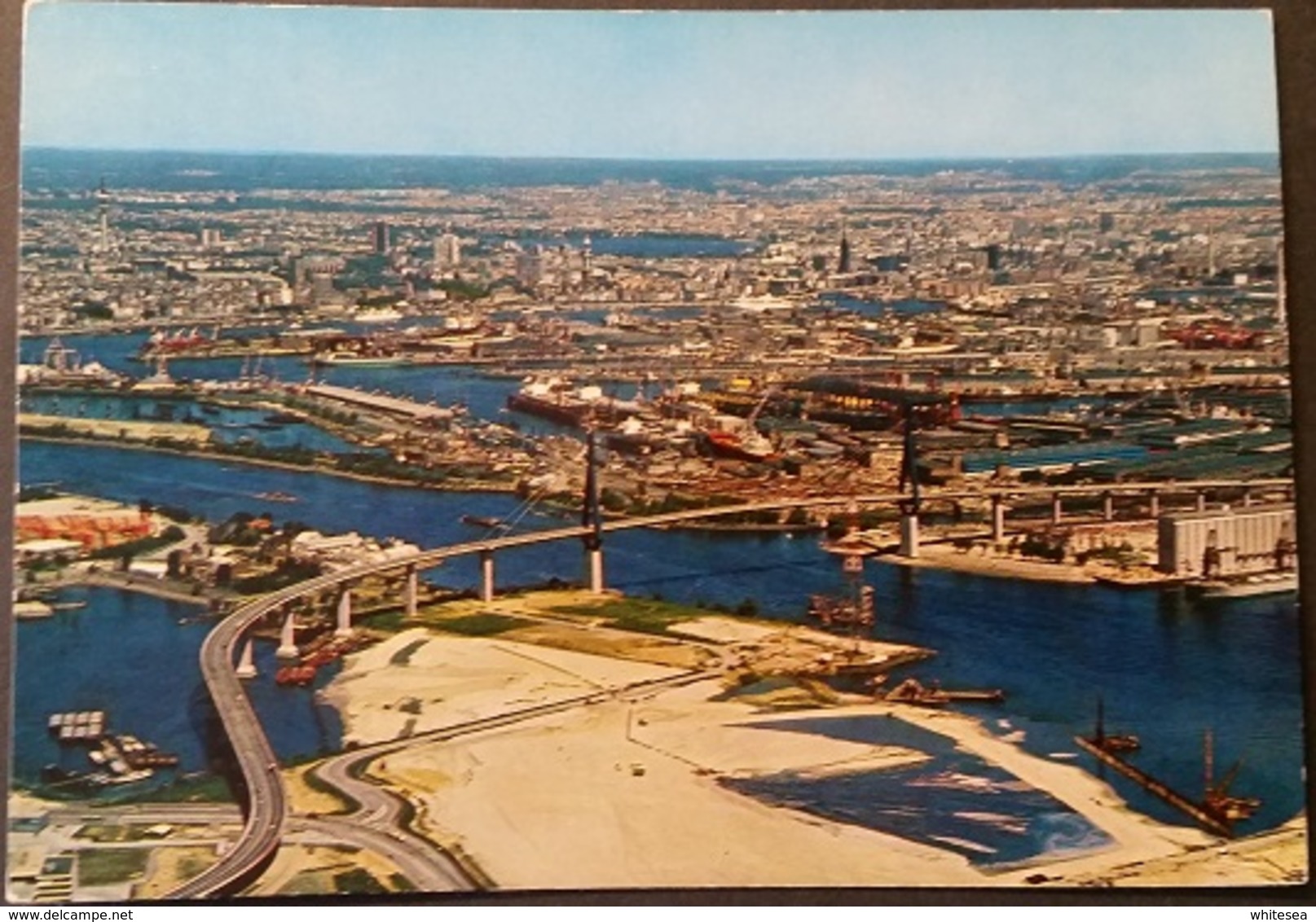 Ak Deutschland - Hamburg - Köhlbrandbrücke , Bridge - Hafen - Übersicht - Mitte