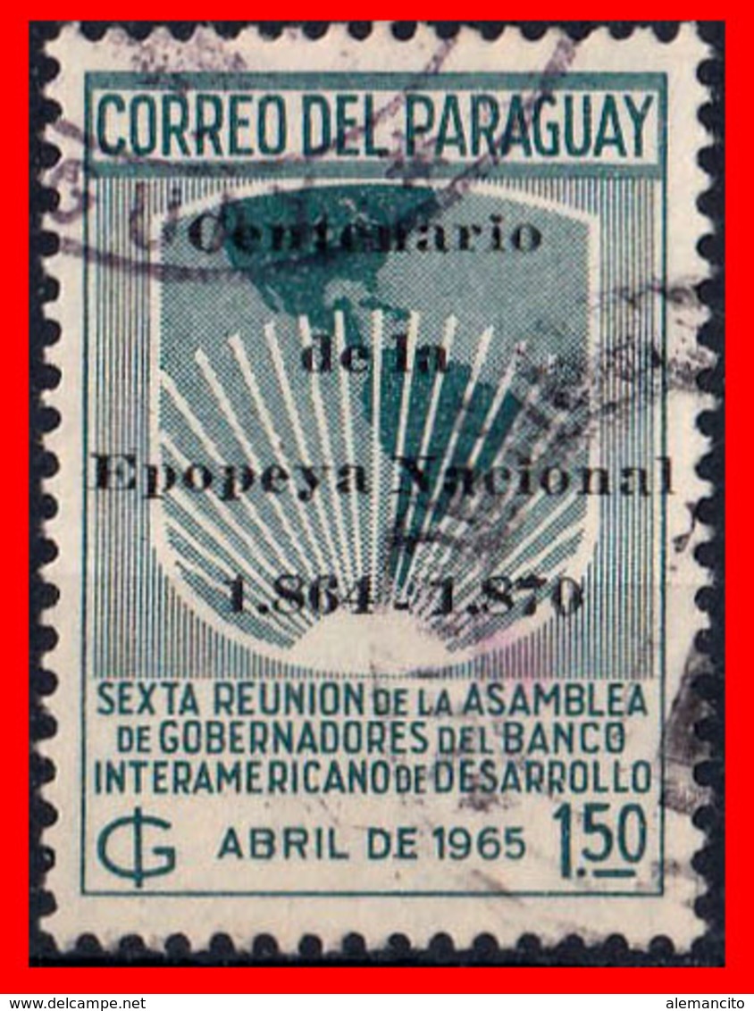 PARAGUAY (AMERICA DEL SUR) SELLO ANTIGUO PRAGUAY 1,50 PESOS - Paraguay
