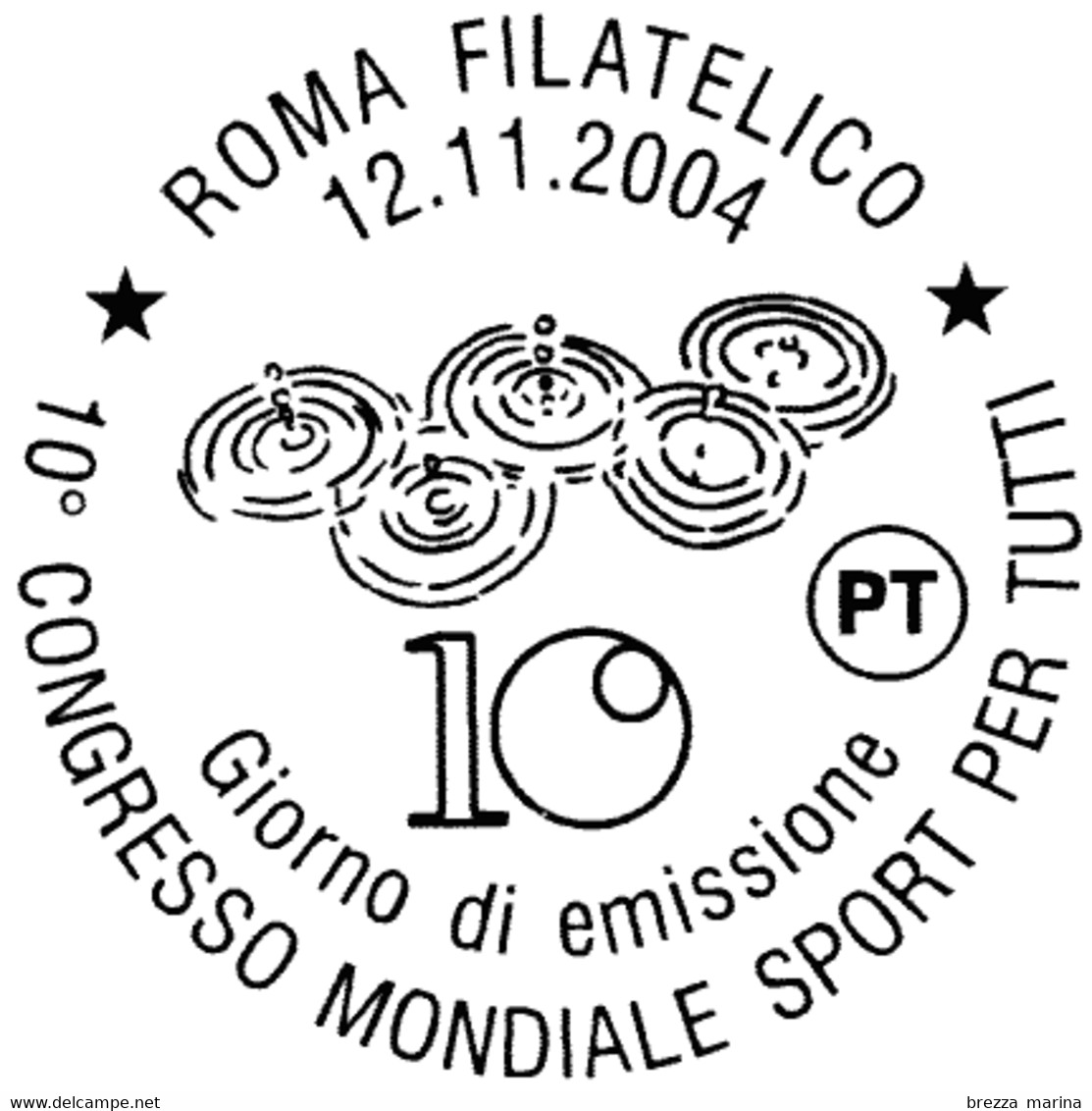 Nuovo - MNH - ITALIA - 2004 - 10º Congresso Mondiale Dello Sport Per Tutti -  0,65 - Specchio D'acqua Con Cerchi O - 2001-10: Ungebraucht