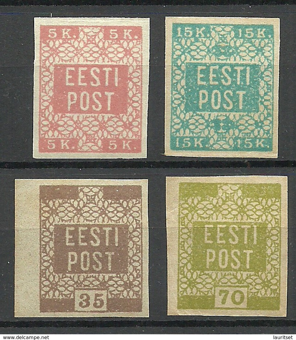 ESTLAND ESTONIA 1919 Michel 1 - 4 MNH - Estonie