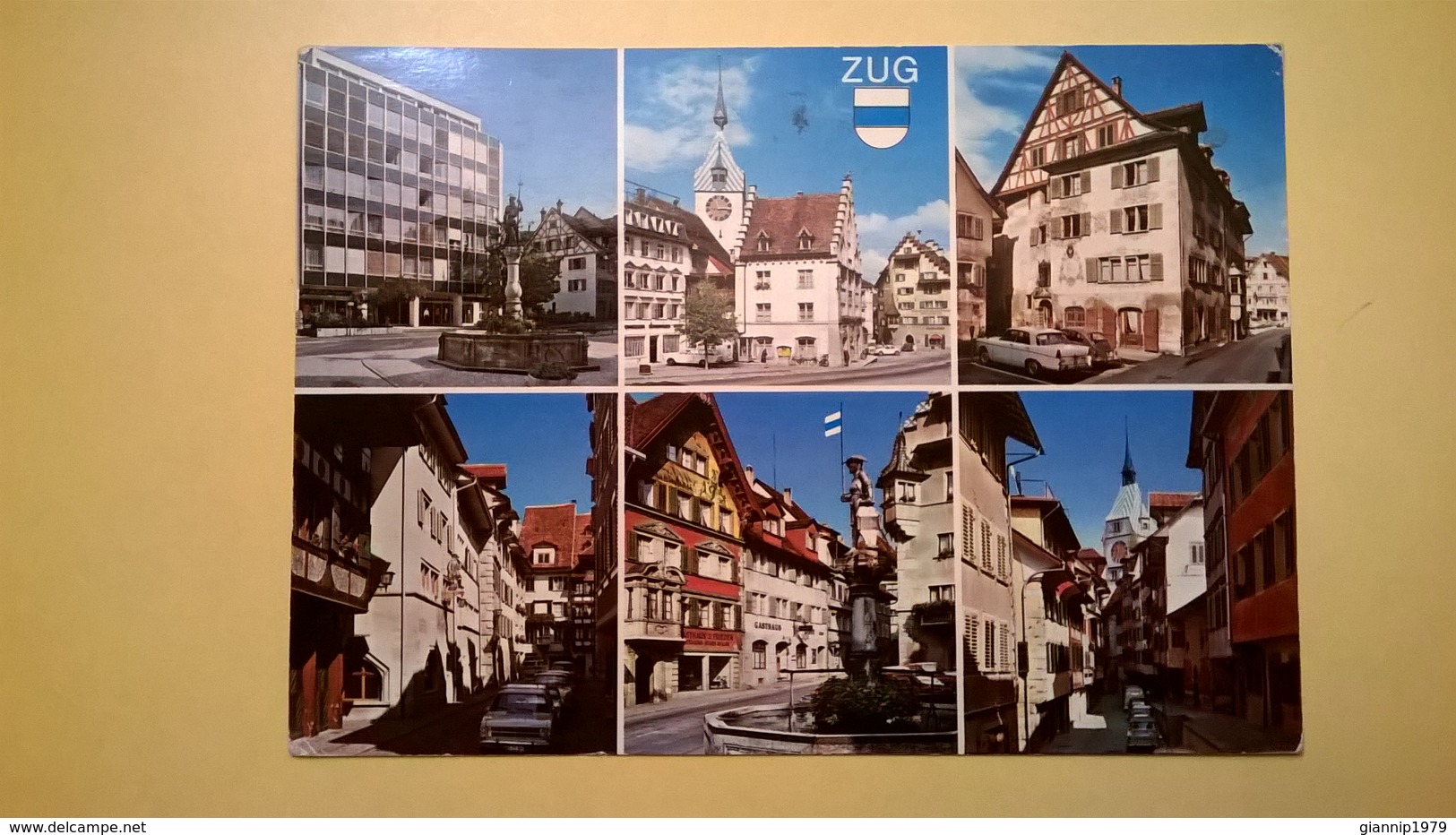 CARTOLINA POSTCARD SVIZZERA HELVETIA 1981 VIAGGIATA ZUG ETICHETTA PRO JUVENTUTE MARKEN ANNULLO ZUG - Zoug