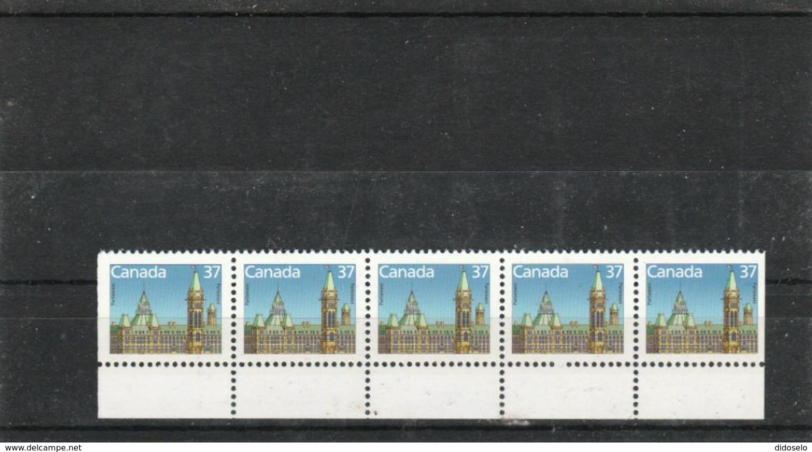 Canada -1987- Michel # 1070 F+H- Strip Of 5 - MNH (**) - Sellos (solo)